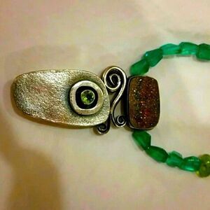 One of a kind handmade statement piece necklace